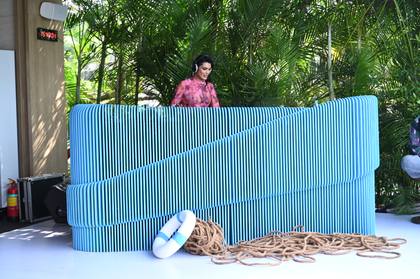 Photo-op and Stage — Pool Party decor — JW Marriott